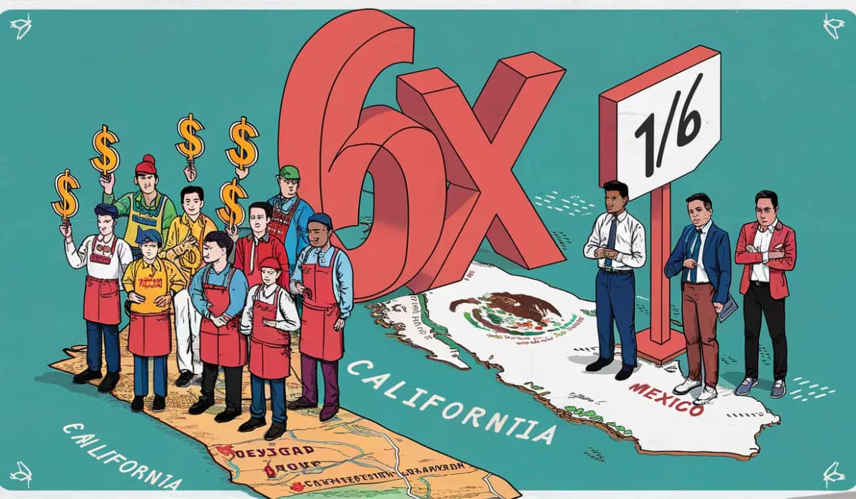 Trabajadores de comida rápida en California ganan 6 veces más que ingenieros en México
