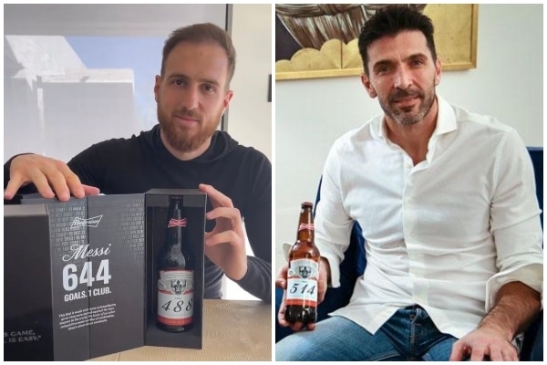 Lionel Messi y Budweiser regalaron 644 botellas de cerveza a los porteros que recibieron los goles del futbolista